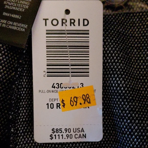 Torrid Black and White Textured Pants - Picture 5 of 5
